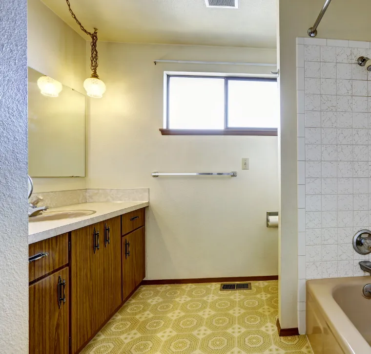 bathroom remodeling los angeles before outdated vanity tub design renovation