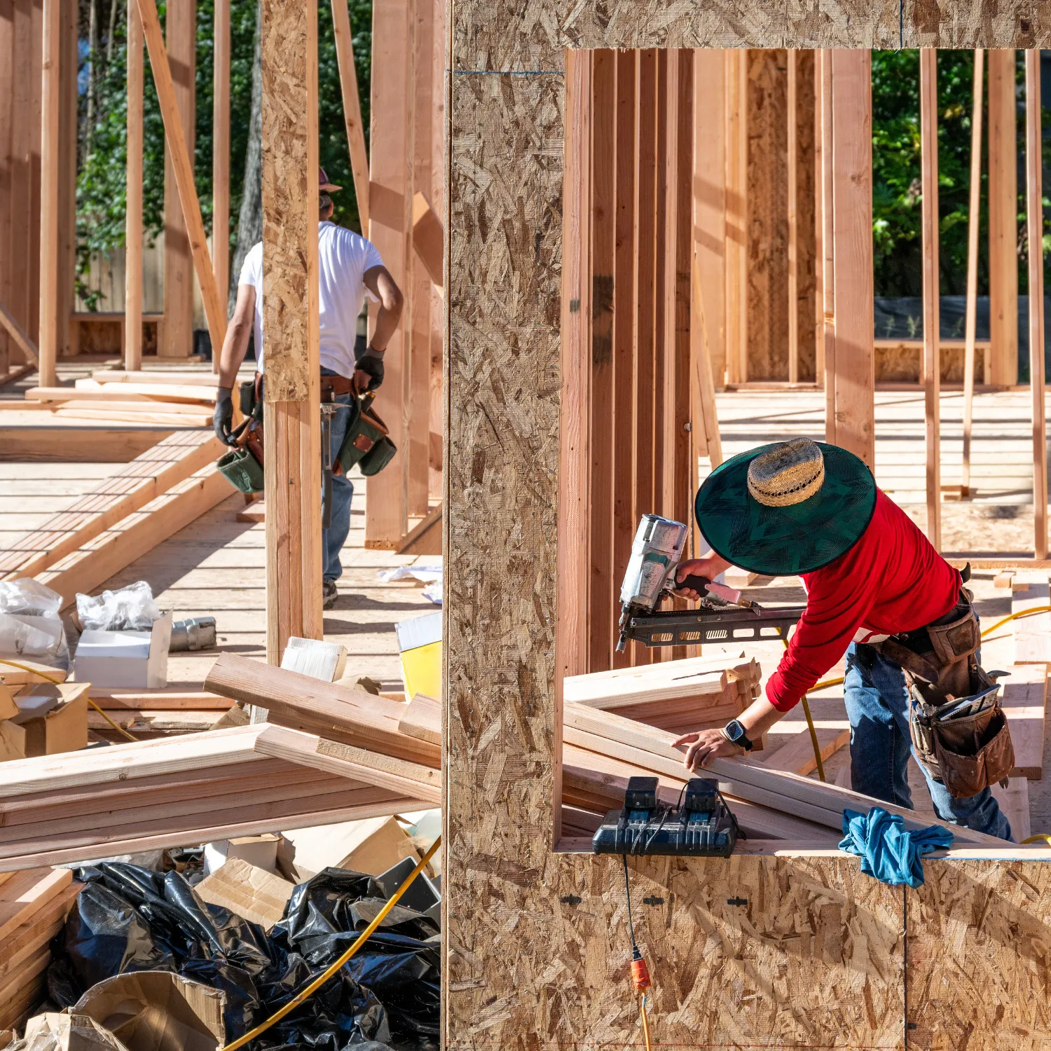general contractor los angeles framing construction workers building wood structure