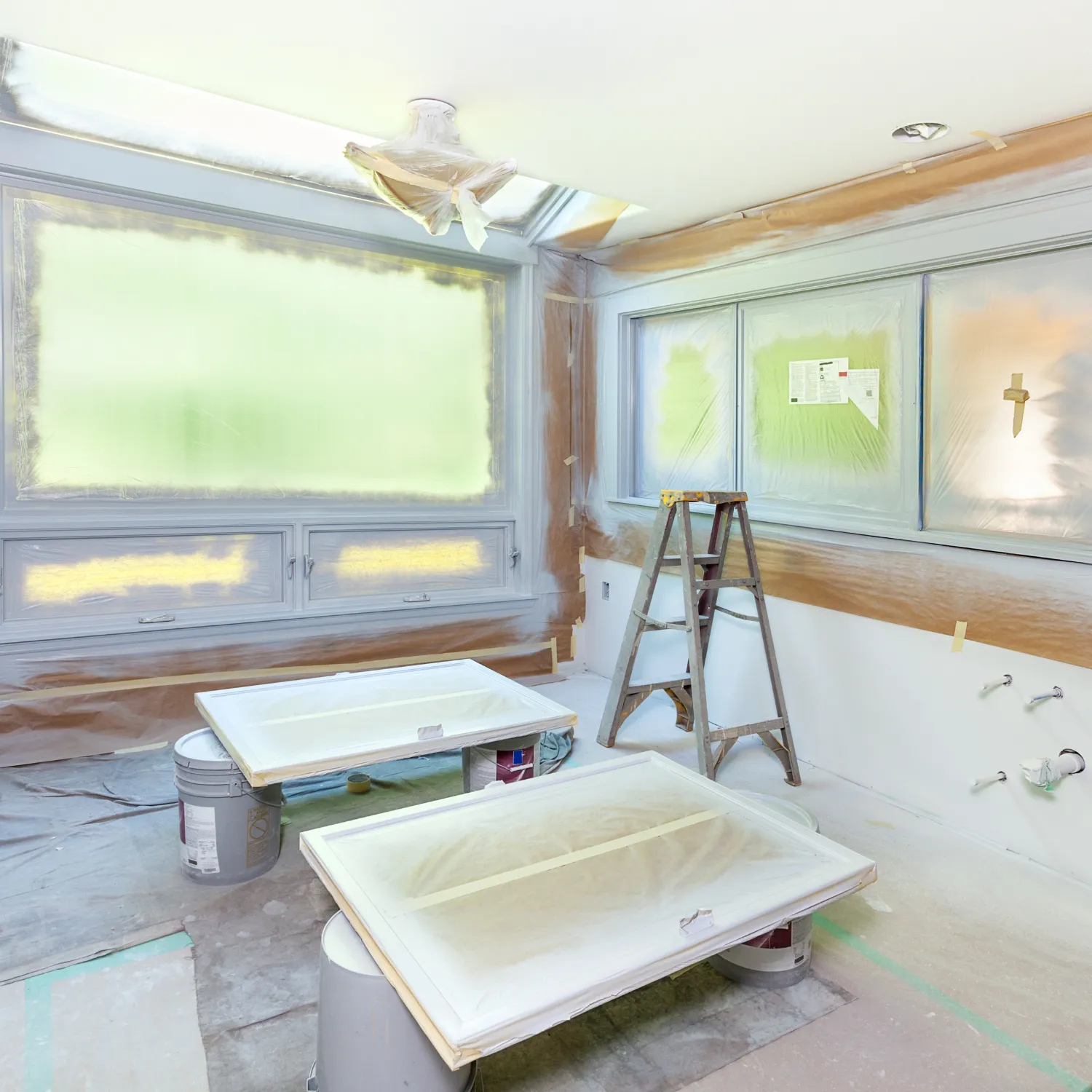 interior home remodeling los angeles paint preparation room renovation before finishing