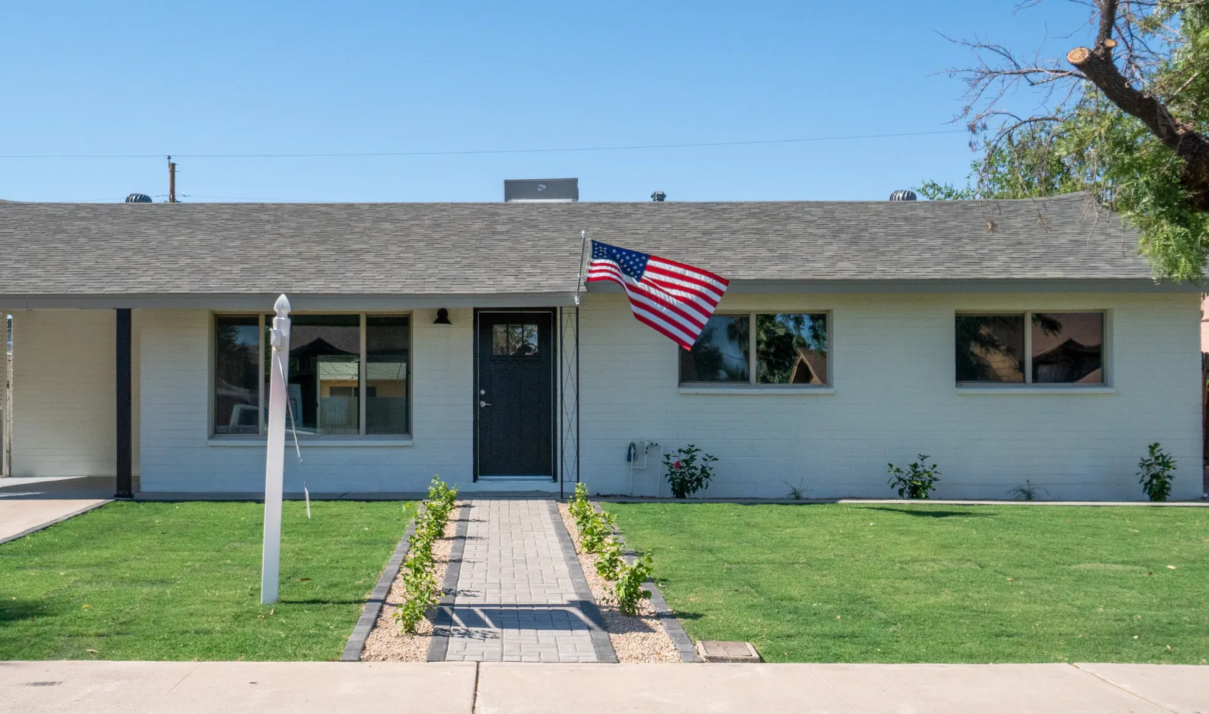 Fire rebuild project in Los Angeles showing fully restored home with clean exterior, modern finishes, and improved structure