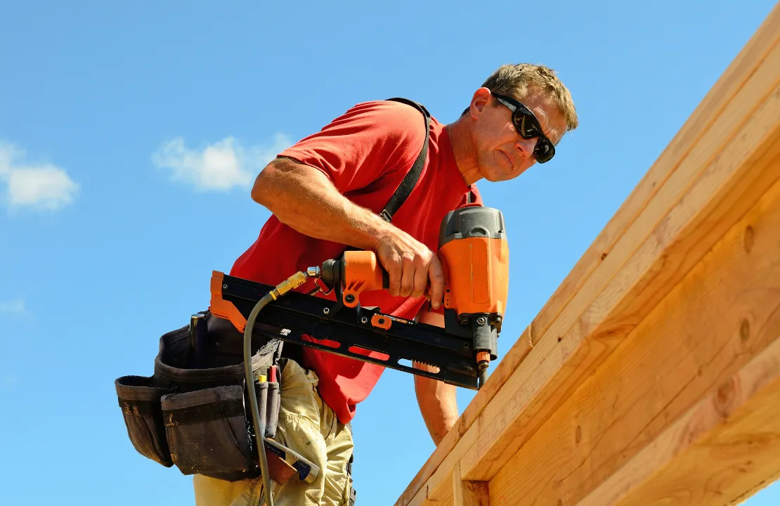 Room addition in Los Angeles showing framing extension and new structural construction work in progress